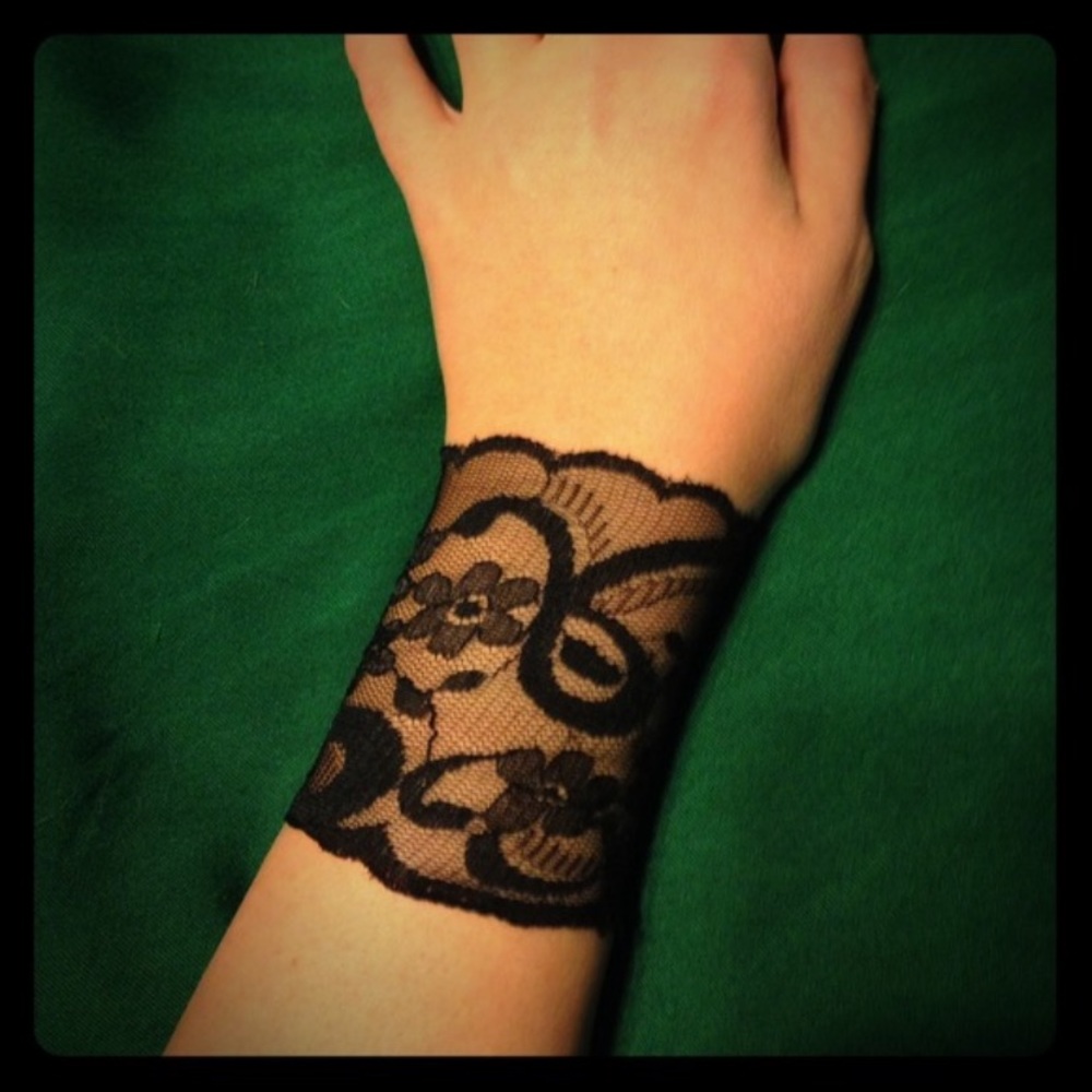 Sexy Punk Festival Black Lace Bracelet - New